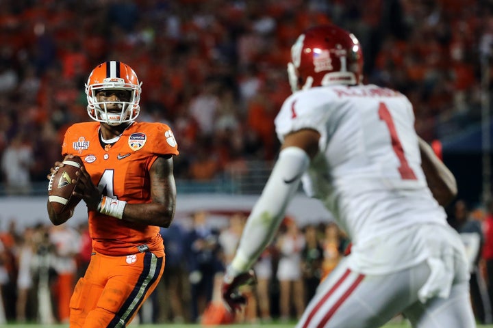 Watson, a Heisman finalist, amassed a stellar 41 total touchdowns as a sophomore, leading undefeated Clemson to its first national title shot in 30 years.