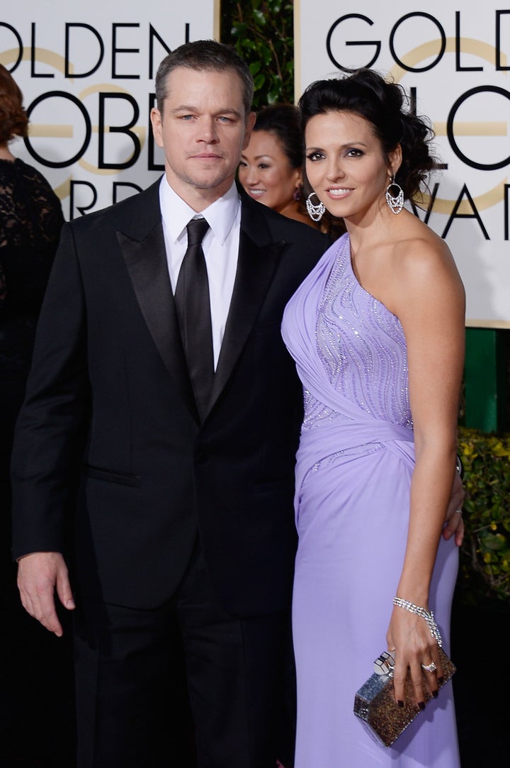 Matt Damon And His Wife Luciana Stun On The Golden Globes Red Carpet