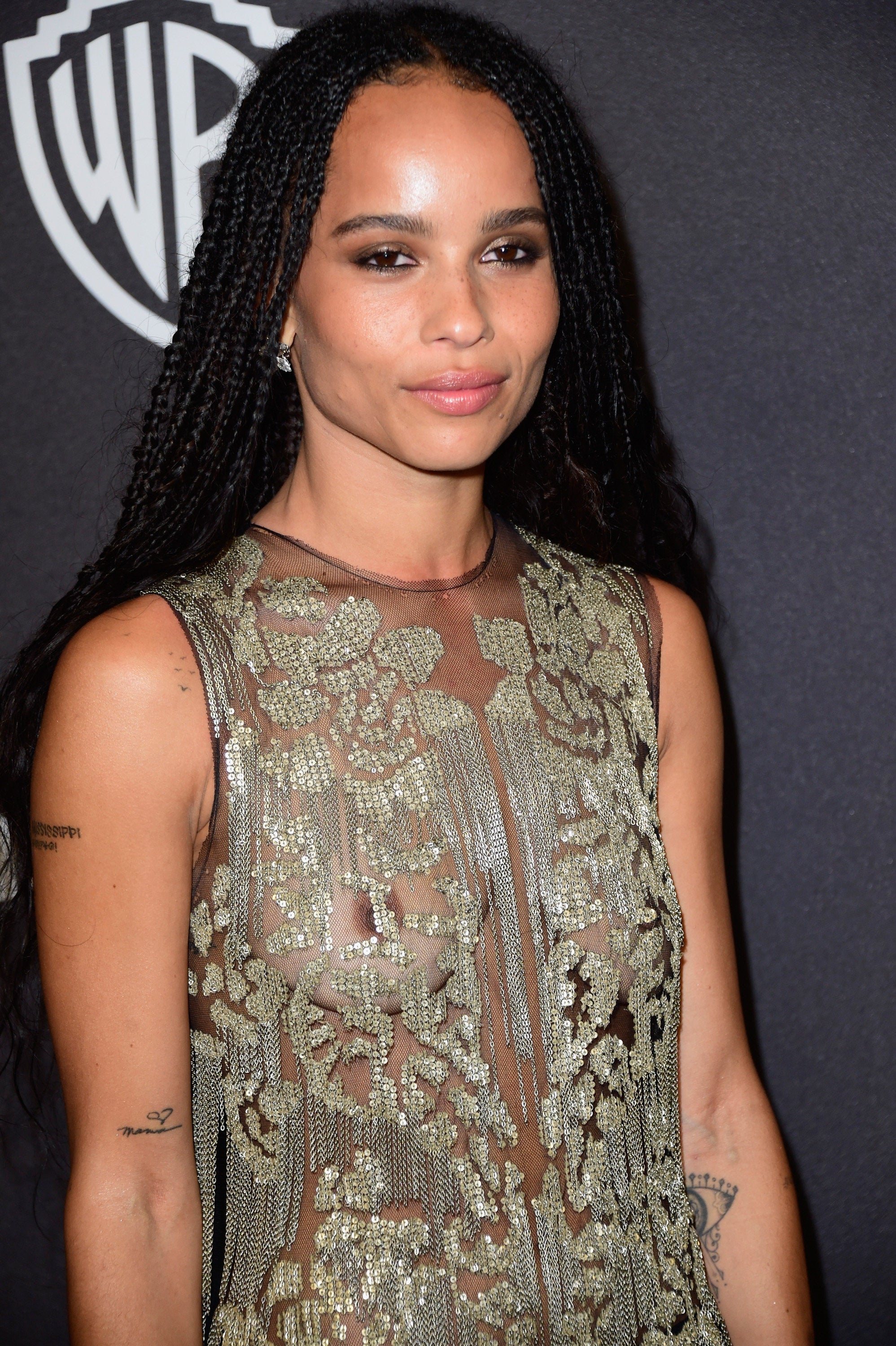 Zoe Kravitz Wows In A Completely Sheer, NSFW Dress After The Golden
