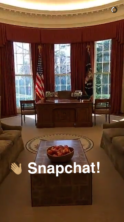 Welcome to Snapchat, POTUS!