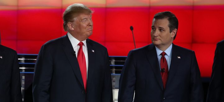 Though Donald Trump, left, has questioned whether Canadian-born Ted Cruz is eligible to be president, a majority of Americans aren't concerned.