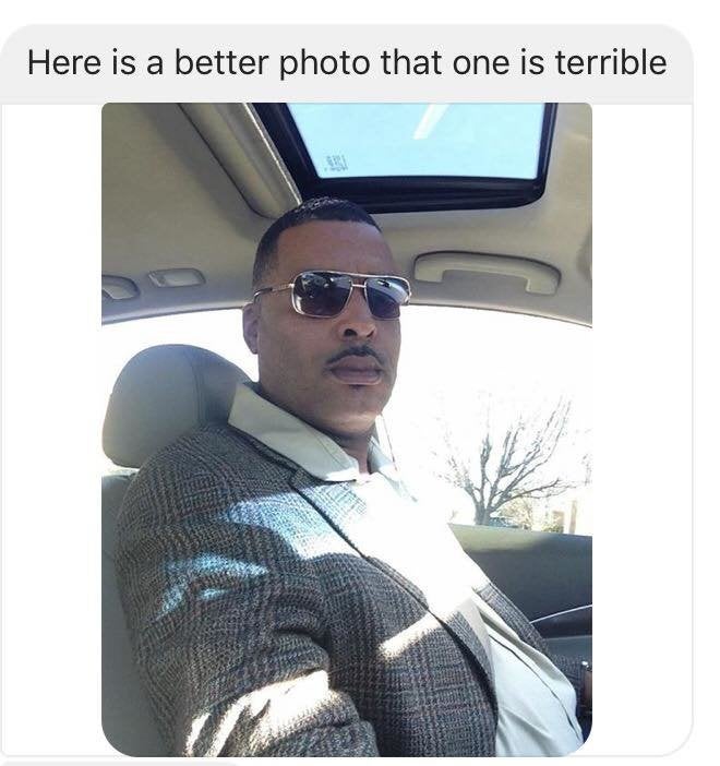 Donald "Chip" Pugh sent police a selfie because he didn't like the photo they were using.