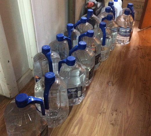 Like many other Flint residents, the Webbers are buying a lot of bottled water.