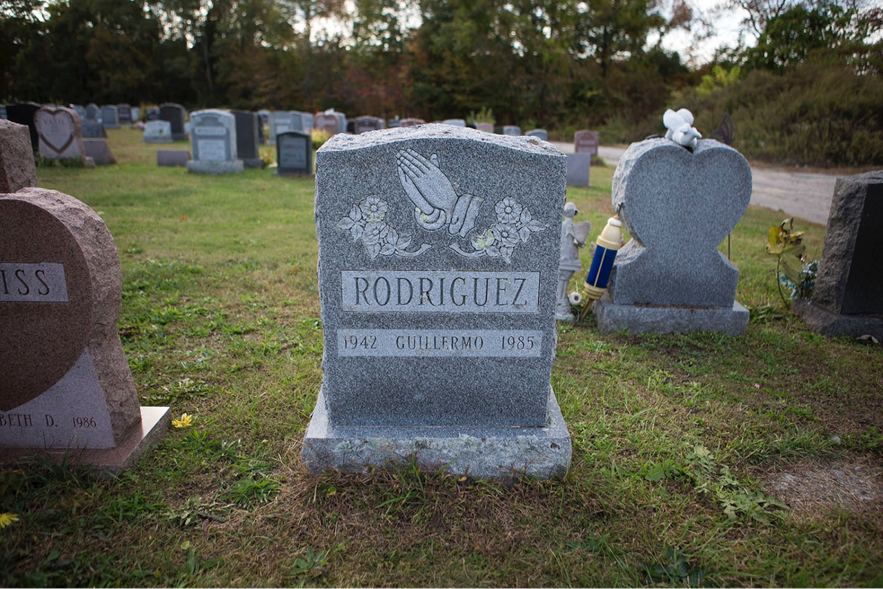 The gravestone of Guillermo Rodriguez.