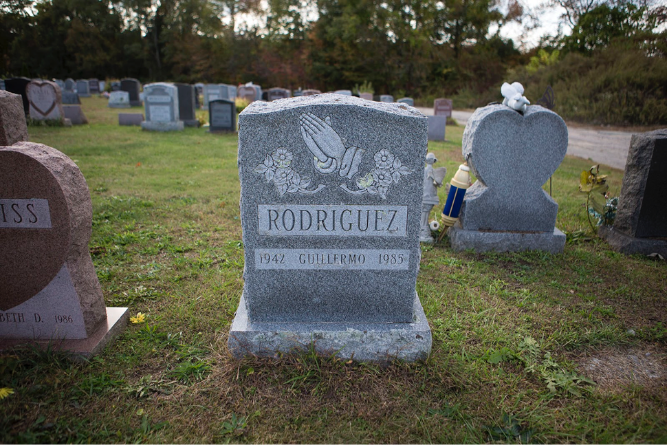 <i>The gravestone of Guillermo Rodriguez.</i>