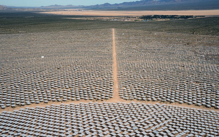 The largest solar thermal installation in the world, in California's Mojave Desert. Even with falling oil prices, the world invested a record amount in clean energy last year.