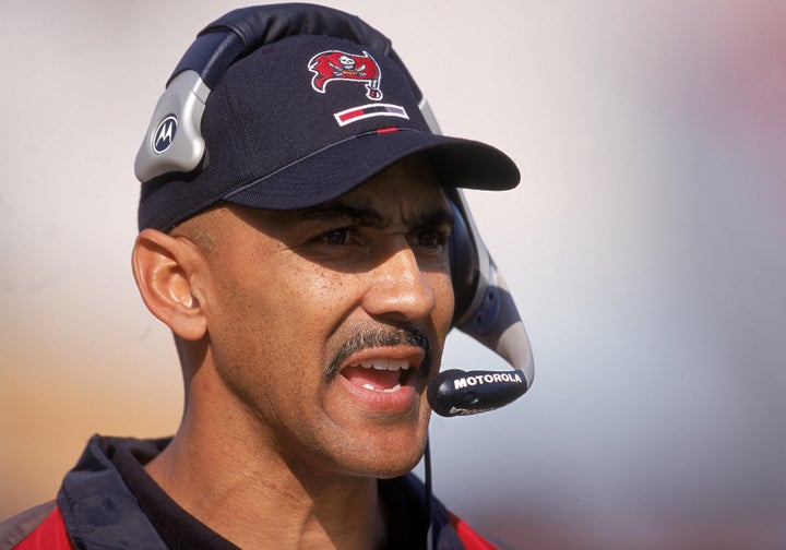 The firing of Tony Dungy, pictured above, along with that of Minnesota Vikings head coach Dennis Green in 2002 led to the establishment of the Rooney Rule.