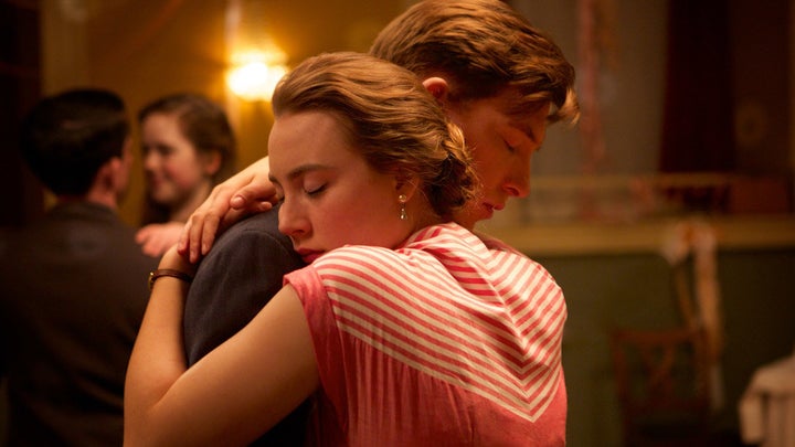 Saoirse Ronan and Domhnall Gleeson star in a scene from "Brooklyn."