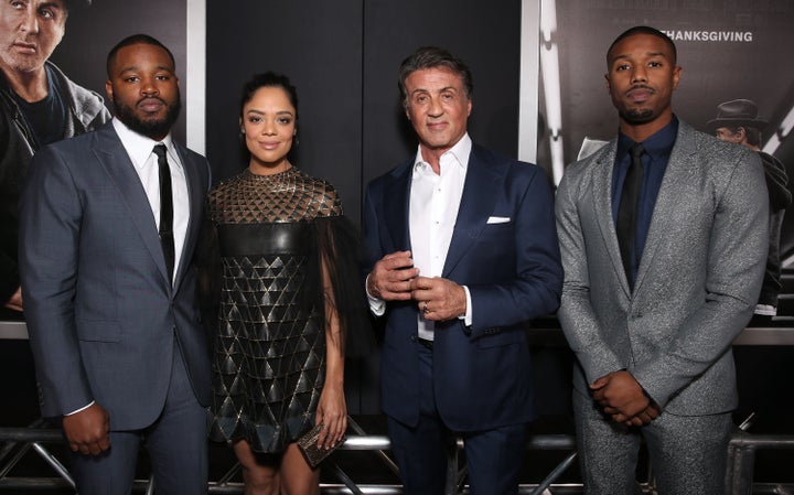 Writer and Director of "Creed" Ryan Coogler and his cast Tessa Thompson, Sylvester Stallone and Michael B. Jordan. Despite th