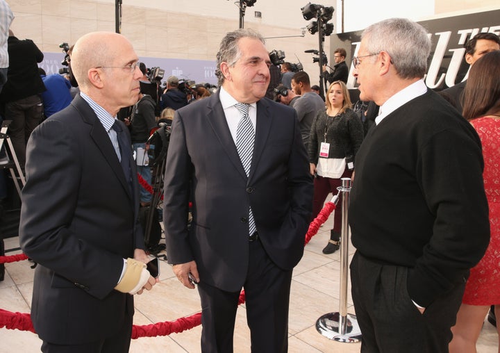 DreamWorks Animation CEO Jeffrey Katzenberg, Chairman and CEO of 20th Century Fox Jim Gianopulos, and Vice Chairman, NBCUniversal, Universal Pictures Ron Meyer.