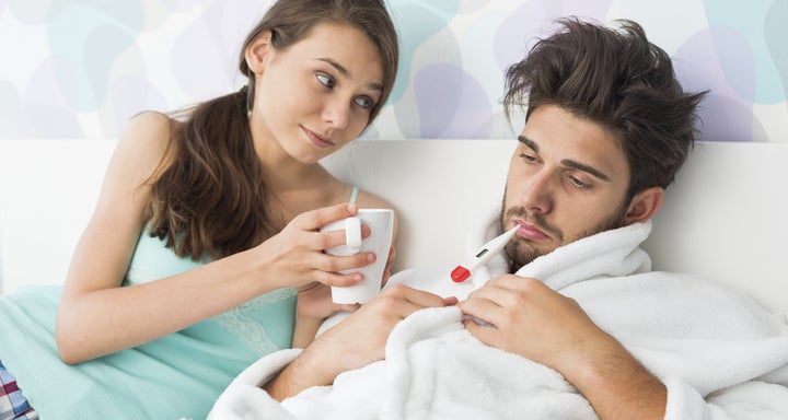 This guy looks like he has a bad case of the "man flu."