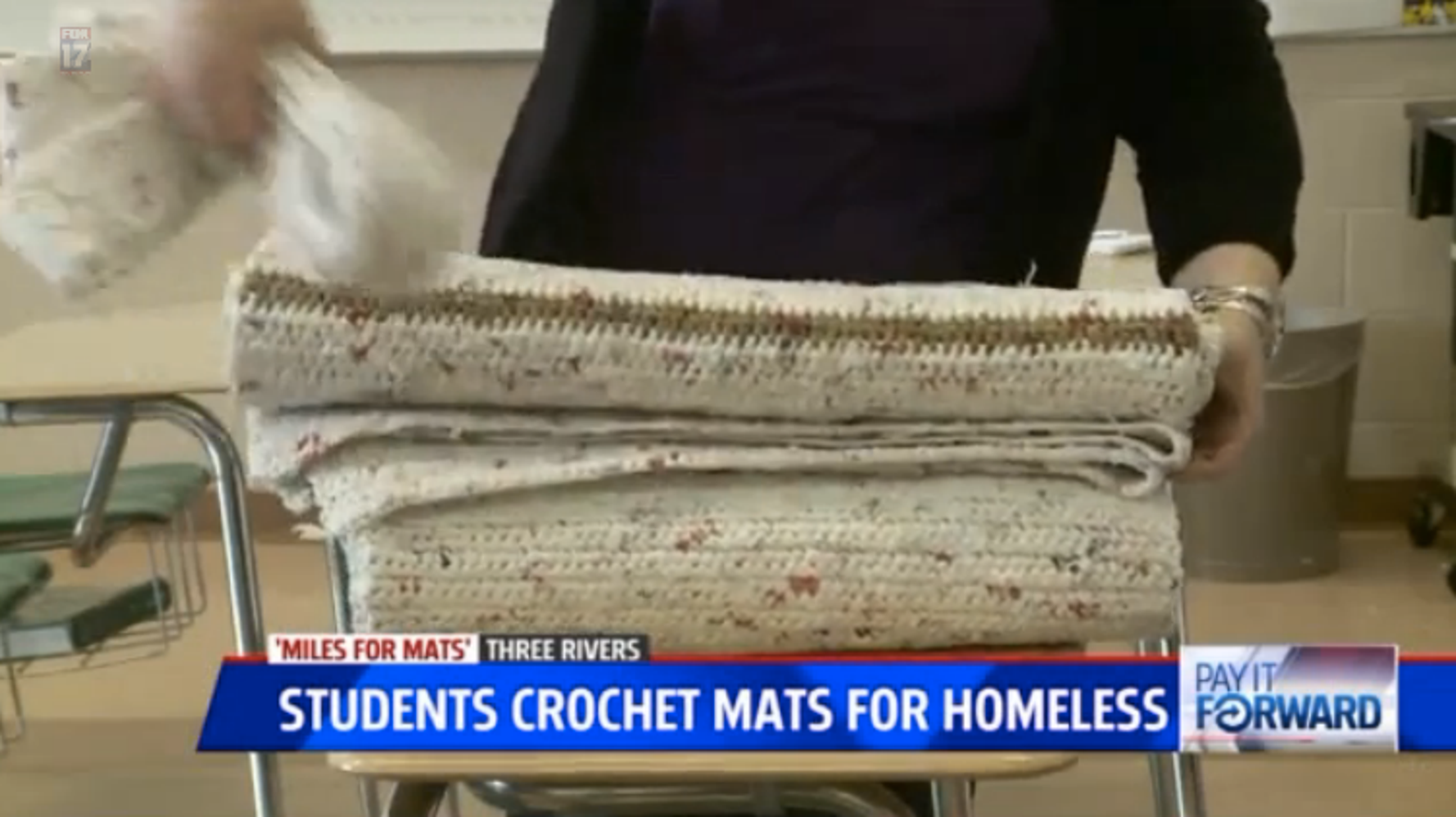 Resourceful Students Turn Old Plastic Bags Into Sleeping Mats For