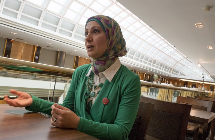 Sarah Hekmati, the sister of Amir Hekmati, speaks to journalists in Vienna, Austria, on June 29, 2015. Amir Hekmati, a U.S. Marine of Iranian origin who has been imprisoned in Iran since 2011, is expected to be freed Saturday.