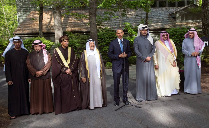 President Barack Obama met with leaders at the Gulf Cooperation Council-U.S. summit in May 2015 at Camp David, Maryland, to discuss issues affecting the region, including terrorism and the U.S.-Iran nuclear deal.