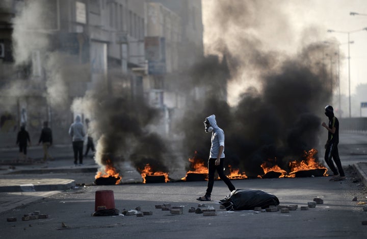 Protesters clashed with riot police in Bahrain, home to the U.S. Fifth Fleet, on Jan. 8, following demonstrations against the execution of prominent Shiite Muslim cleric Sheikh Nimr al-Nimr in Saudi Arabia.