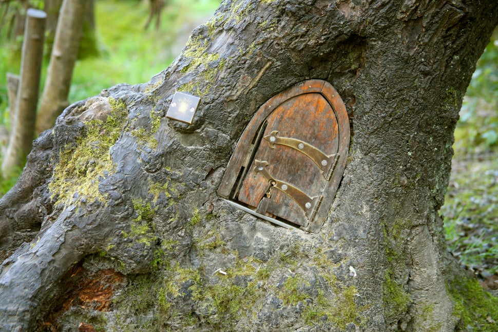 Surprises along the footpath to Poohsticks Bridge.