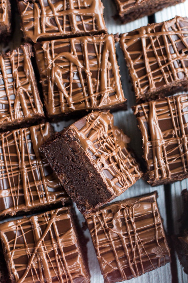 Fudgy Chocolate Peanut Butter Bars. - Half Baked Harvest