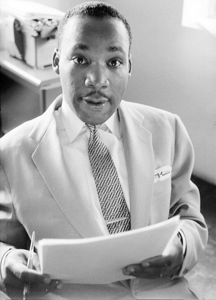 Martin Luther King, Jr. at home in May 1956 in Montgomery, Alabama. 