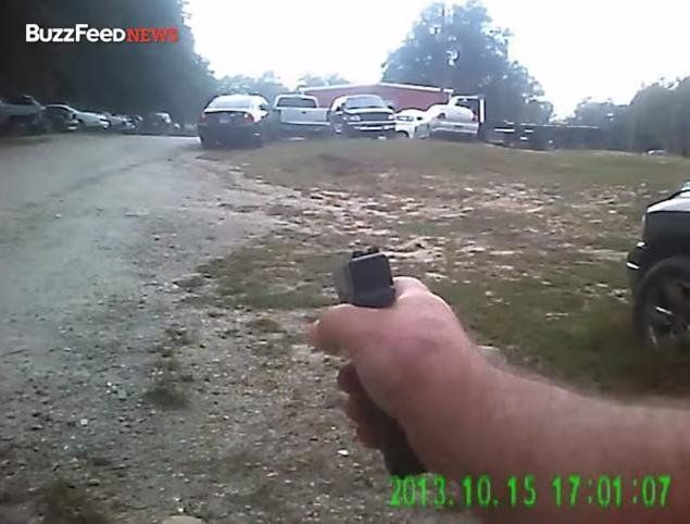 Then-Chief Ralph Conner's body camera footage shows him with his gun drawn after he shot Cameron Massey.