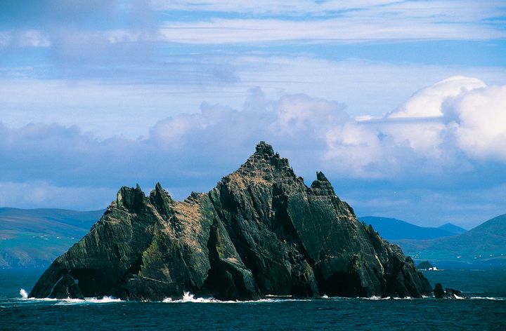 The small island of Skellig Michael, part of County Kerry, Ireland.