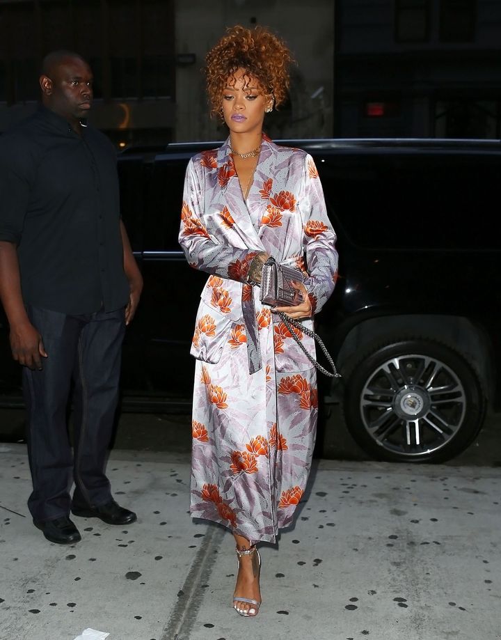 Rihanna out in New York City.