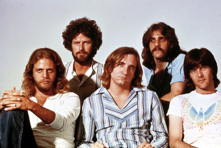 Don Felder, Don Henley, Joe Walsh, Glenn Frey, Randy Meisner.
