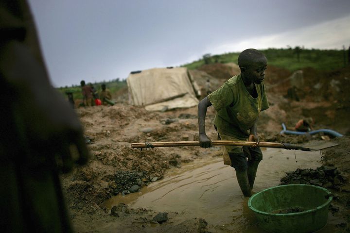Small-scale mining companies in the Democratic Republic of the Congo often employ children.