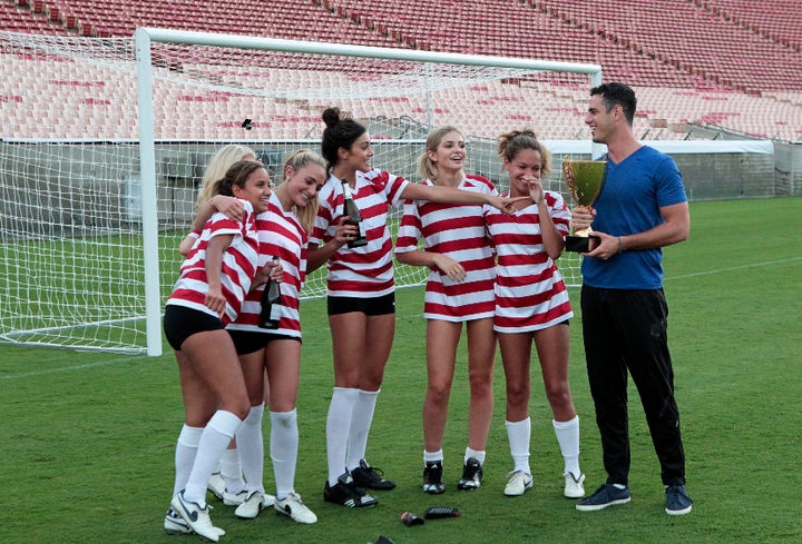 Love is a soccer field. 