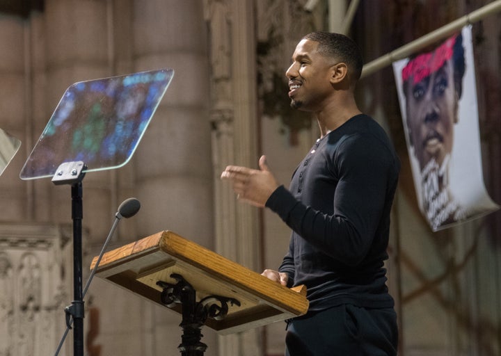 Michael B. Jordan delivering Fred Hampton's "Power Anywhere There's People" speech.