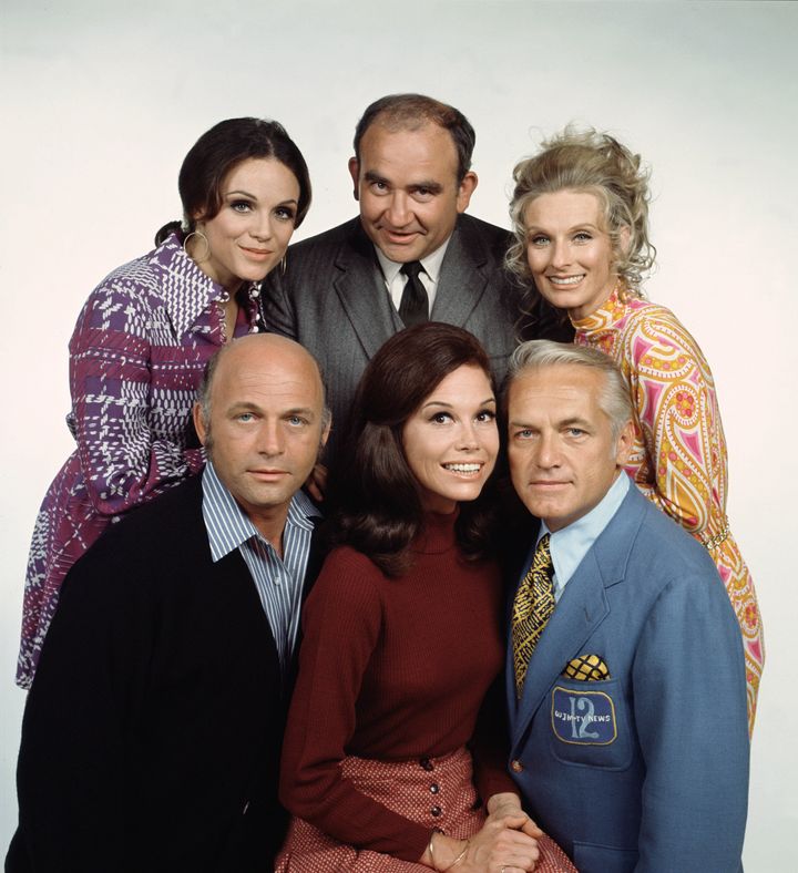 "The Mary Tyler Moore Show" highlighted&nbsp;women's changing roles in the 1970s. The cast in 1972 (clockwise from upper left