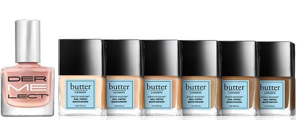 Nude nail polish creates the illusion of longer nail beds.