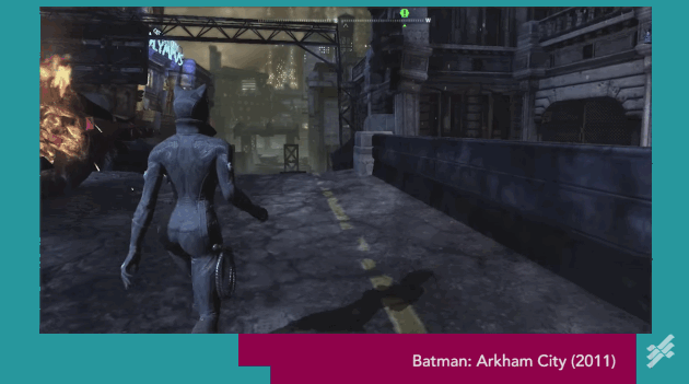 A butt in "Batman: Arkham City."