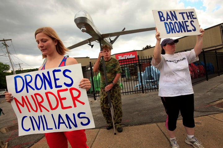 A group of Syracuse residents protested regularly at the air base in 2012.