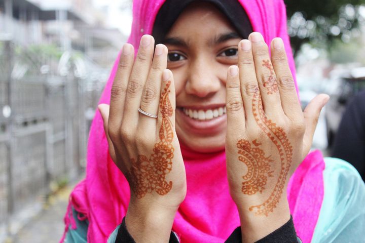 "I love when my sisters and I sit down to put henna on each other. The traditions that my family hold along with the people of the Muslim community are something I hope never dies out!”