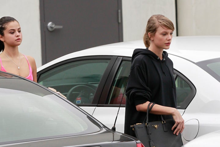 Taylor Swift and Selena Gomez leave Body by Simone in West Hollywood, Ca. Hopefully they are on their way to post-workout waffles. 