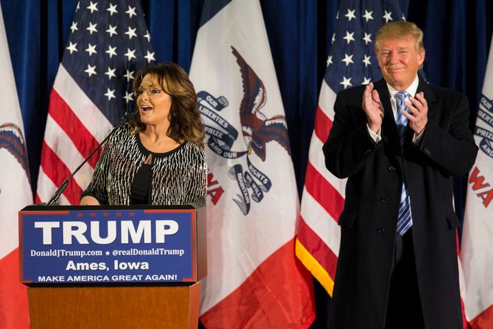 Sarah Palin endorsed GOP front-runner Donald Trump on Tuesday, and quickly reminded the nation that she really has a way with words.