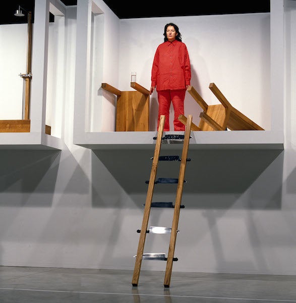 Marina Abramović, House with Ocean View performance at Sean Kelly Gallery New York (2002).