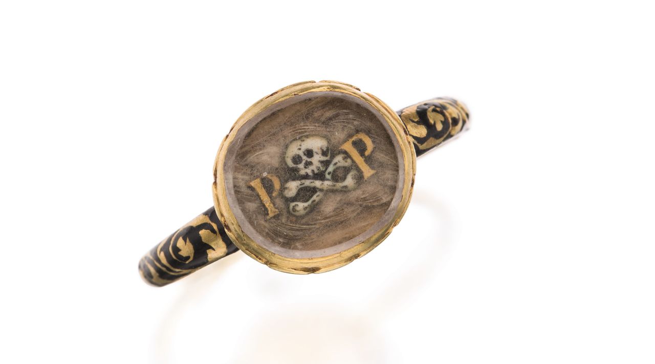 Enameled Gold Mourning Ring, Late 17th Century