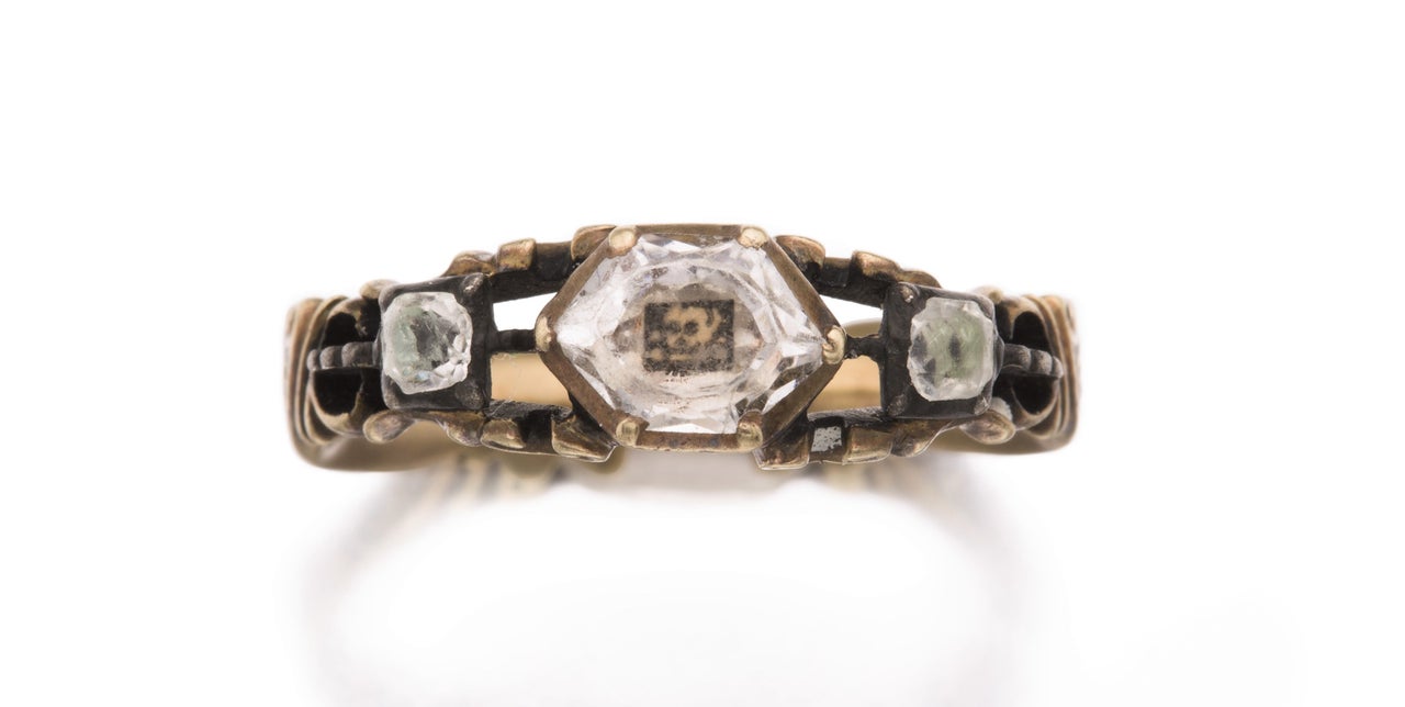 <strong>American Enameled Gold Mourning Ring, Dated 1753</strong>