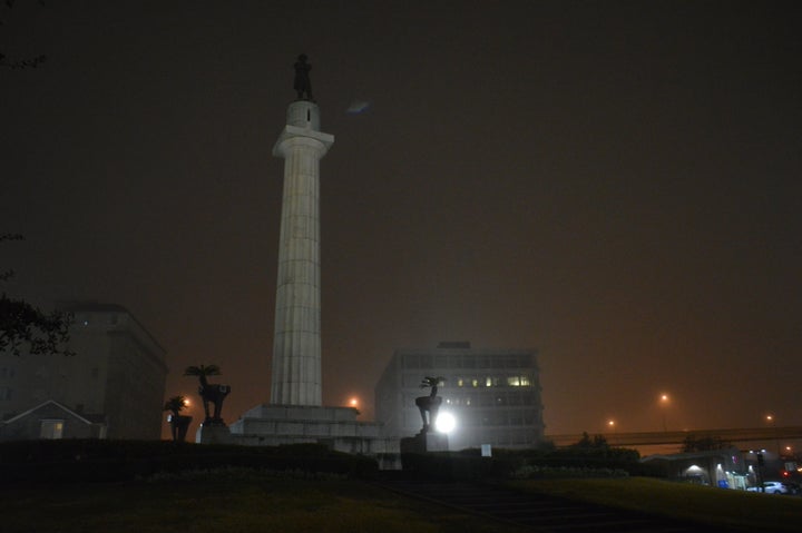 The Civil War Memorial for Robert E. Lee near the Warehouse District in New Orleans, Louisiana. It's one of four monuments Mahler was supposed to remove, before his car was attacked and he backed out of his city contract out of fear for his safety.