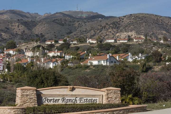 Homes in the Porter Ranch Estates community near the Aliso Canyon facility. Residents were evacuated because of the gas leak that started last October.