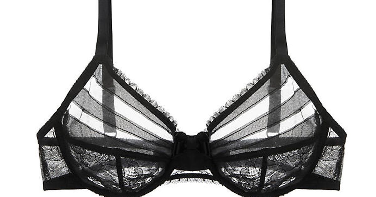 All-Over Lace Underwire Plunge Bra - Déesse Collection