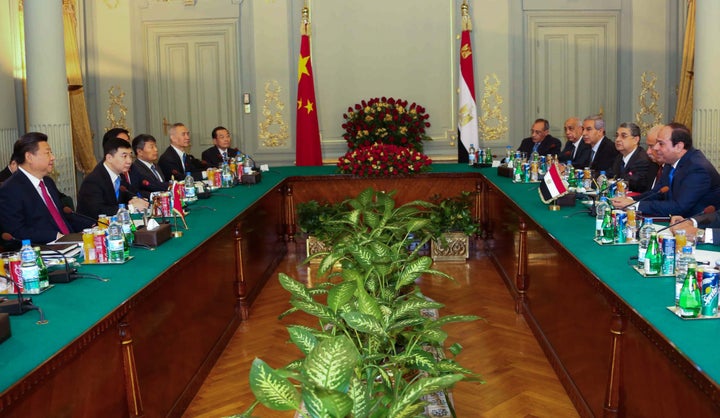 Egyptian President el-Sisi and Chinese President Xi meet in Cairo. Xi also outlined multi-billion-dollar investment plans for the wider Middle East during his visit.