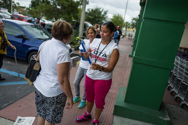 Soraya Marquez, the state coordinator for Mi Familia Vota and her crew hit a Puerto Rican neighborhood trying to get Latinos to register to vote in the 2016 presidential election on July 24.<br /><br />Millennials make up 44% of eligible Latino voters, a bigger share than any other age group.