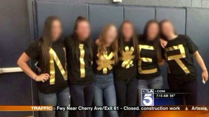 A photo of teen girls wearing shirts that spelled out a racial slur went viral. 