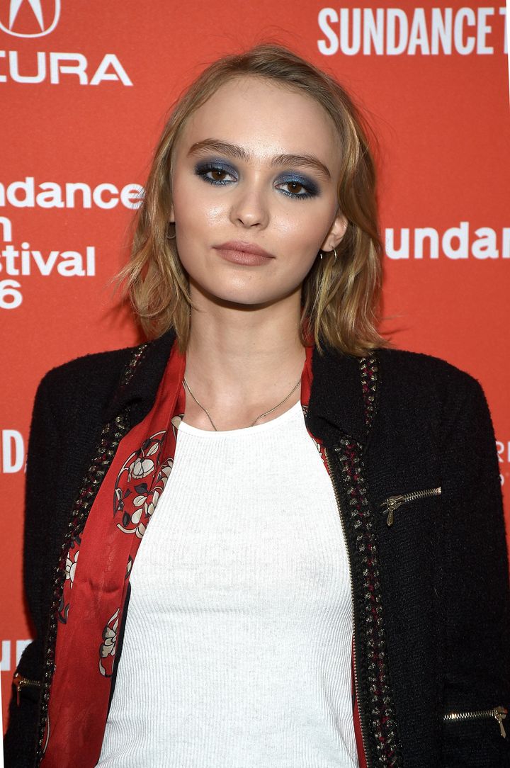 Lily-Rose Melody Depp poses at the "Yoga Hosers" premiere at Sundance on Jan. 24, 2016. 