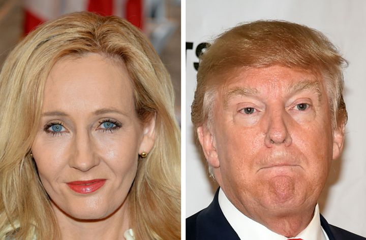 Beloved author J.K. Rowling and presidential candidate Donald Trump.