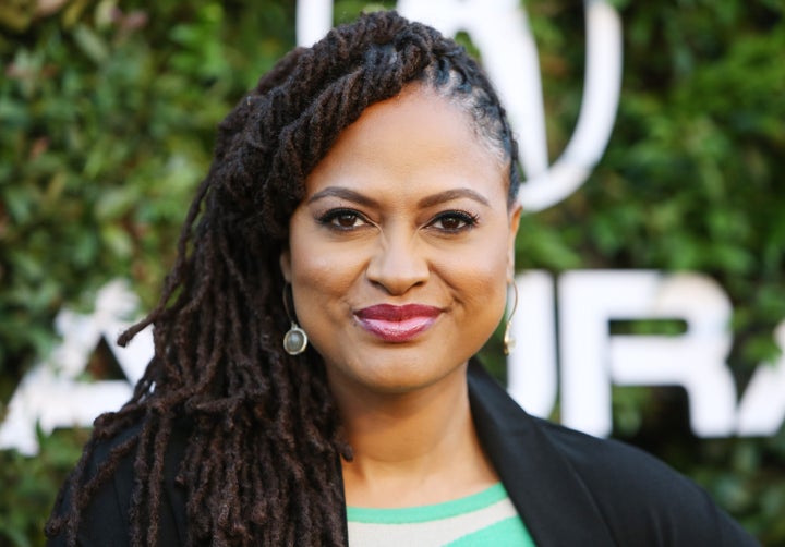 Filmmaker Ava DuVernay arriving at a Sundance Institute event in California.