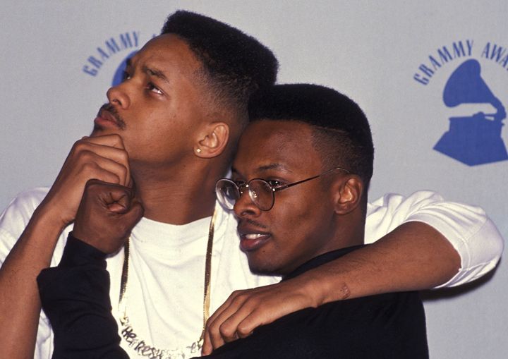 Will Smith and DJ Jazzy Jeff at the 1990 Grammy Awards -- which did televise the rap category -- in Los Angeles, California.