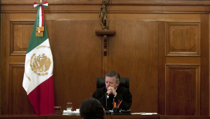 Mexican Supreme Court judge Arturo Zaldívar appears during a 2012 session. Mexico faces a July 18 deadline to implement oral trials like those in the United States.